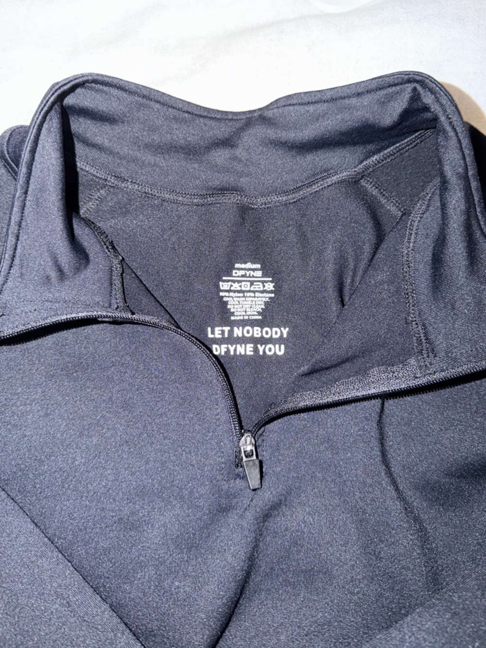 dfyne impact half zippy - midnight black - Picture 3 of 4